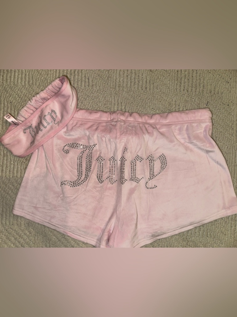 Juicy Couture Light Pink Velour Lounge Shorts